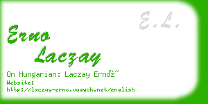 erno laczay business card